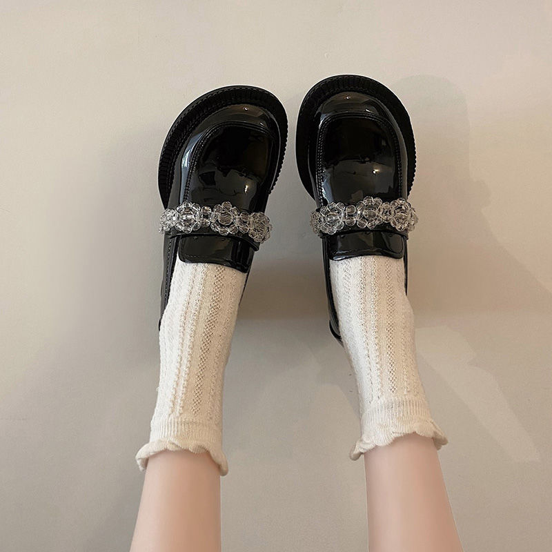 라인스톤 여성용 메리 제인 신발 블랙 라운드 발가락 플 - Women'S Fashion Quick Delivery 리뷰 및 가격