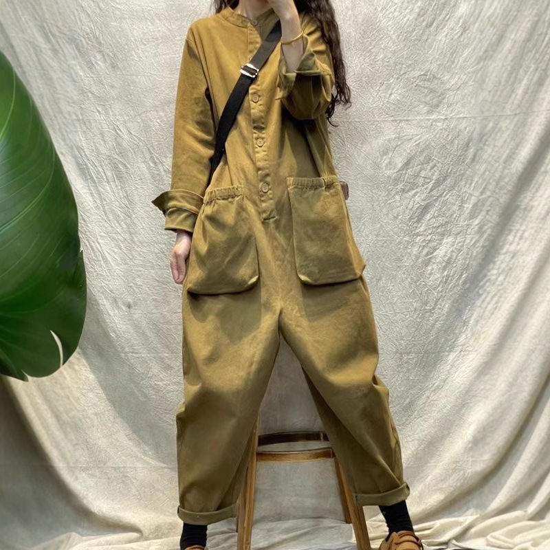 캐주얼 여성 점프수트 카고 루즈 와이드 레그 점프수트  - Women'S Fashion Utility Belt 리뷰 및 가격