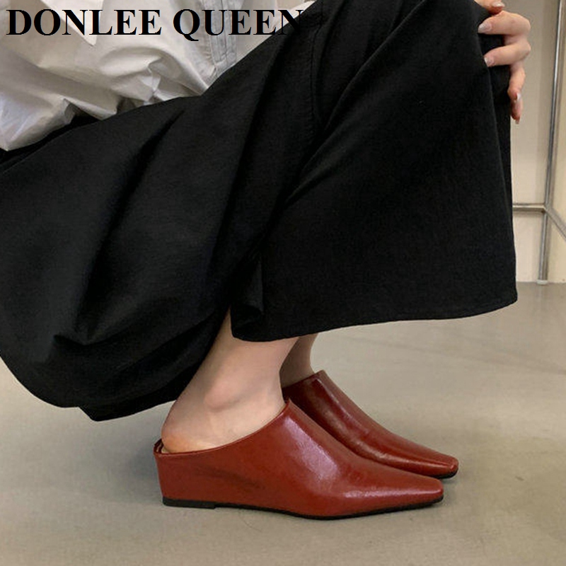 여성 패션 클로즈 토 뮬 슬리퍼 여성 스퀘어 토 캐주얼 - Women Queen Fashion 리뷰 및 가격