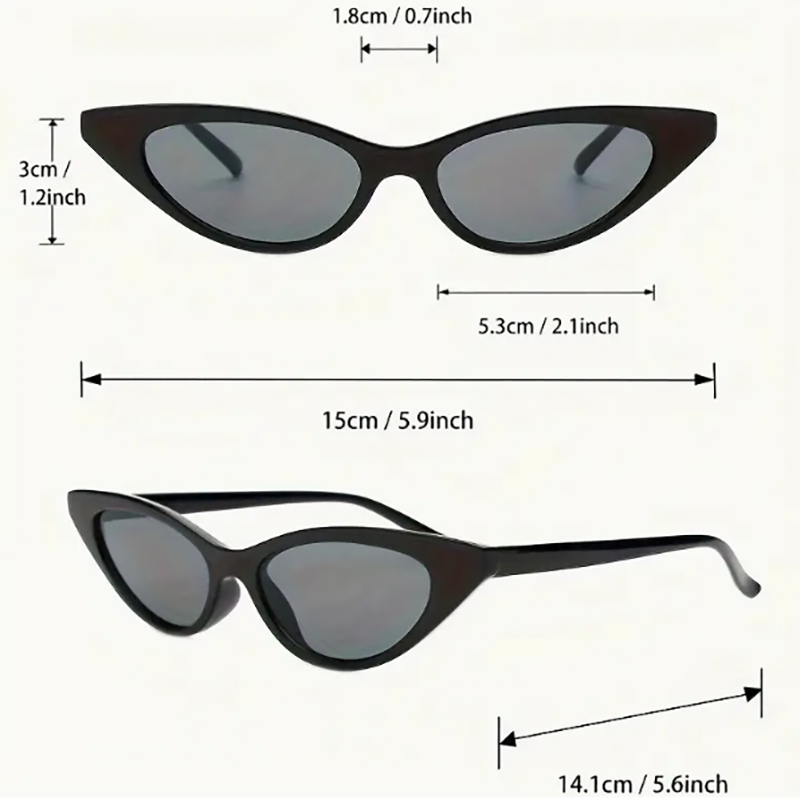 5개 세트 패셔너블 캣아이 혼합 안경 세트, 남녀 공용 - Women Fashion Glasses 리뷰 및 가격