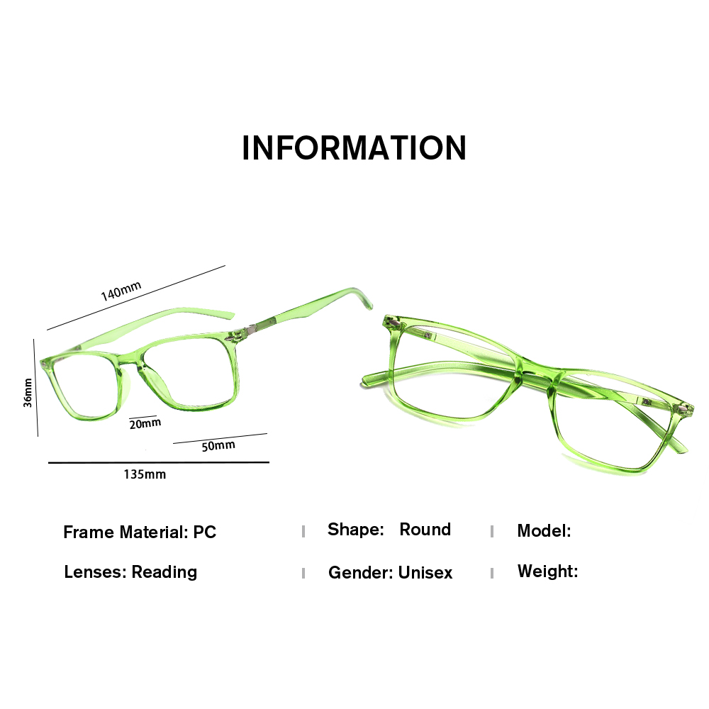 패션 단순 투명 직사각형 프레임 독서 안경 HD 렌즈  - Women'S Fashion Glasses With Clear Lenses 리뷰 및 가격