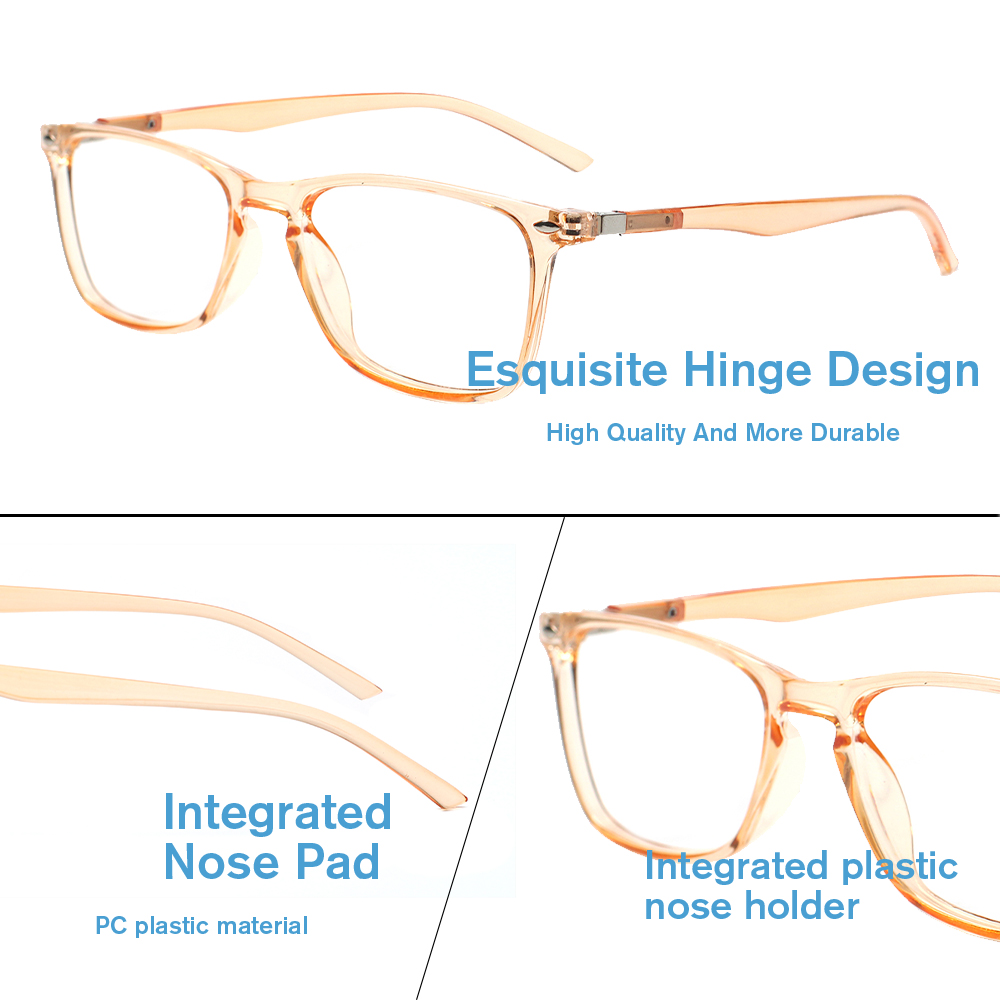 패션 단순 투명 직사각형 프레임 독서 안경 HD 렌즈  - Women'S Fashion Glasses With Clear Lenses 리뷰 및 가격