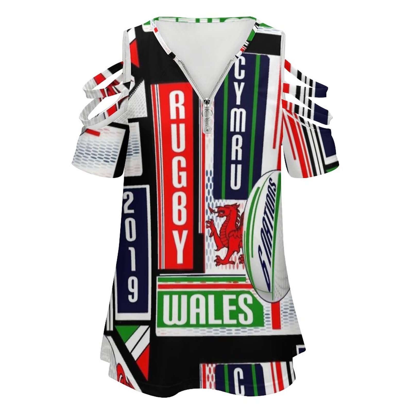 Cymru 웨일스 럭비팀 드래곤 6 네이션스 2019  - Women'S Fashion Rugby Top 리뷰 및 가격