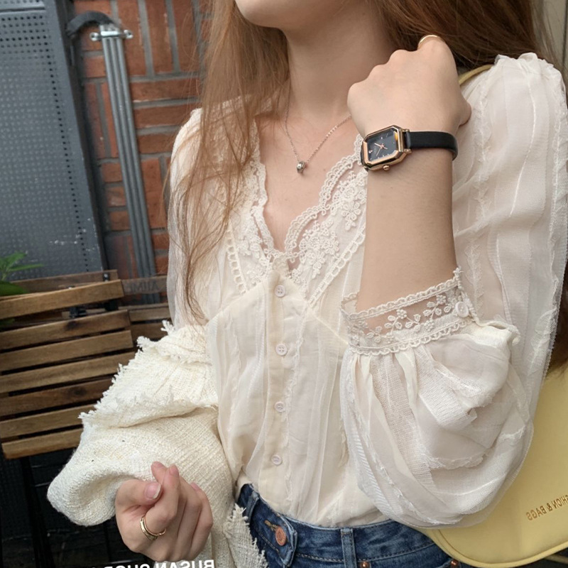 여성 레이스 패치워크 패션 브이넥 올매치 요정 같은 한 - Women'S Fashion Designer Clothes 리뷰 및 가격