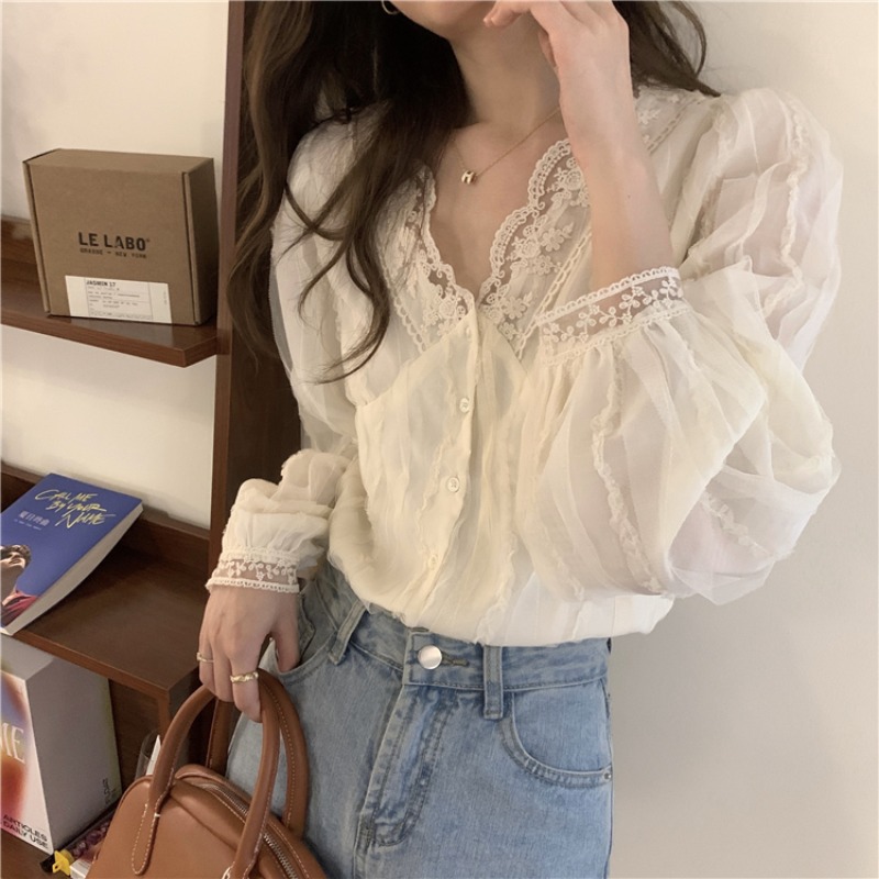 여성 레이스 패치워크 패션 브이넥 올매치 요정 같은 한 - Women'S Fashion Designer Clothes 리뷰 및 가격