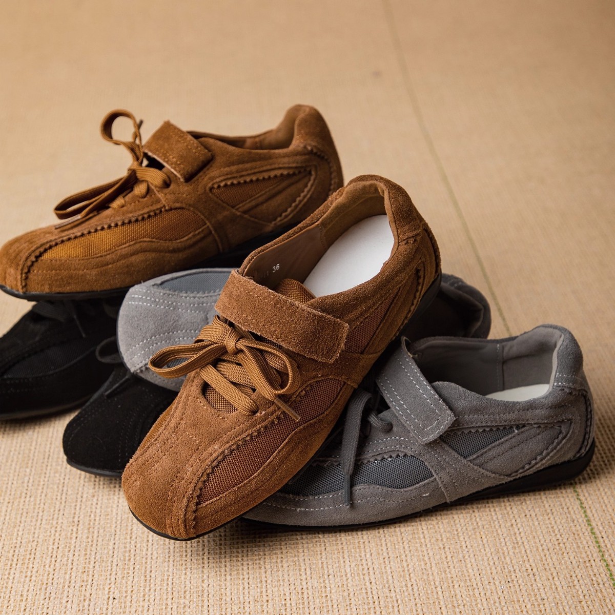 여성용 플랫 솔 레이스업 후크 루프 스니커즈 여성 레저 - Women'S Fashion Velcro Sneakers 리뷰 및 가격