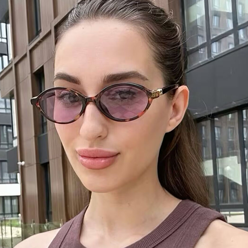 패션 타원형 간단한 선글라스 여성 레트로 작은 프레임  - Women Fashion Glasses 리뷰 및 가격