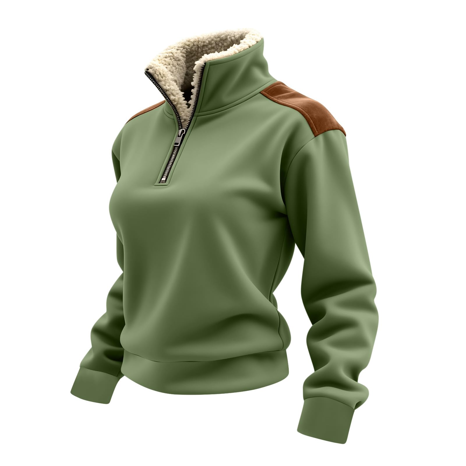 긴 소매 탑 여성용 탑 여성용 가을 스웨트셔츠 하프 집 - Women'S Fashion Quarter Zip 리뷰 및 가격
