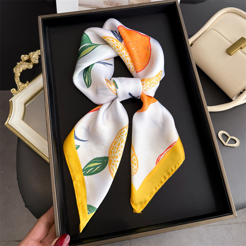 2026년 신상 과일 프린트 실크 스카프 여성용 목 장 - Women Fashion Necktie 리뷰 및 가격