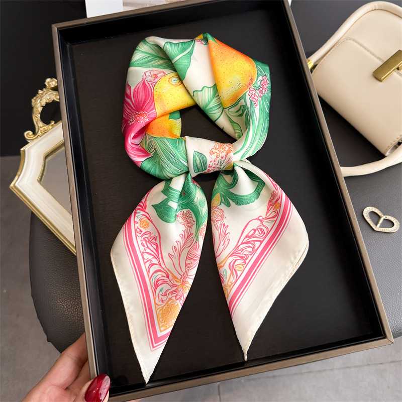 2026년 신상 과일 프린트 실크 스카프 여성용 목 장 - Women Fashion Necktie 리뷰 및 가격
