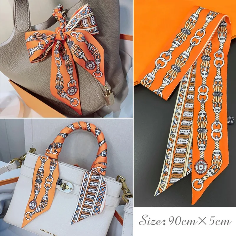 여성용 패션 스키니 실크 스카프, 패션 헤어 리본, 헤 - Women Fashion Necktie 리뷰 및 가격