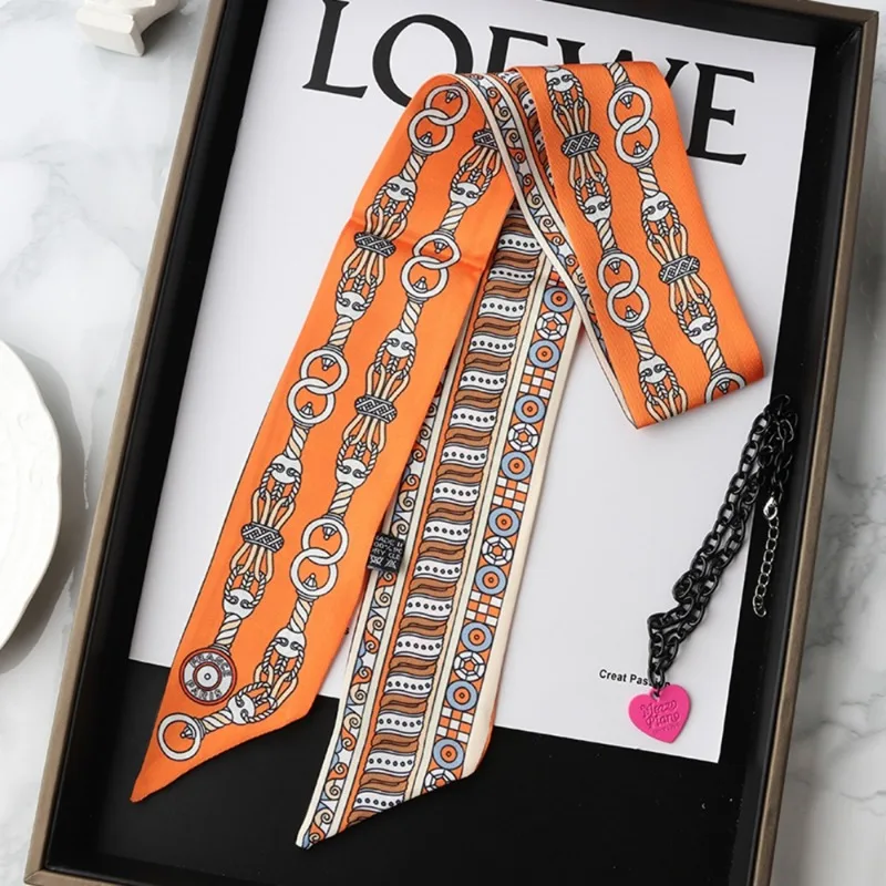 여성용 패션 스키니 실크 스카프, 패션 헤어 리본, 헤 - Women Fashion Necktie 리뷰 및 가격