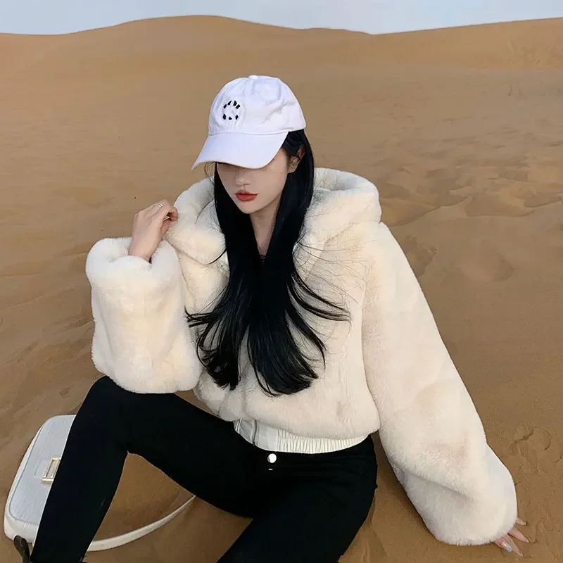 여성용 인조 토끼 모피 코트, 인조 모피 봄버 재킷,  - Women'S Fashion Quilted Jacket 리뷰 및 가격