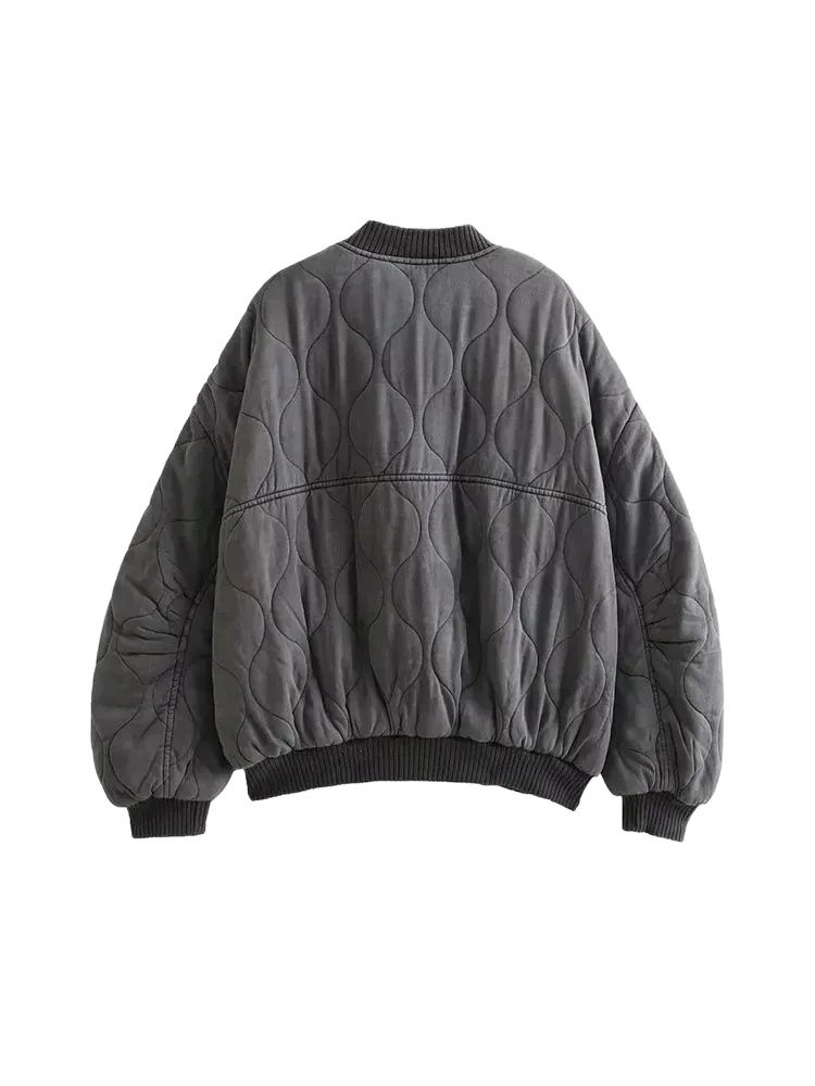 여성 패션 오버사이즈 두꺼운 따뜻한 퀼팅 봄버 재킷 빈 - Women'S Fashion Quilted Jacket 리뷰 및 가격