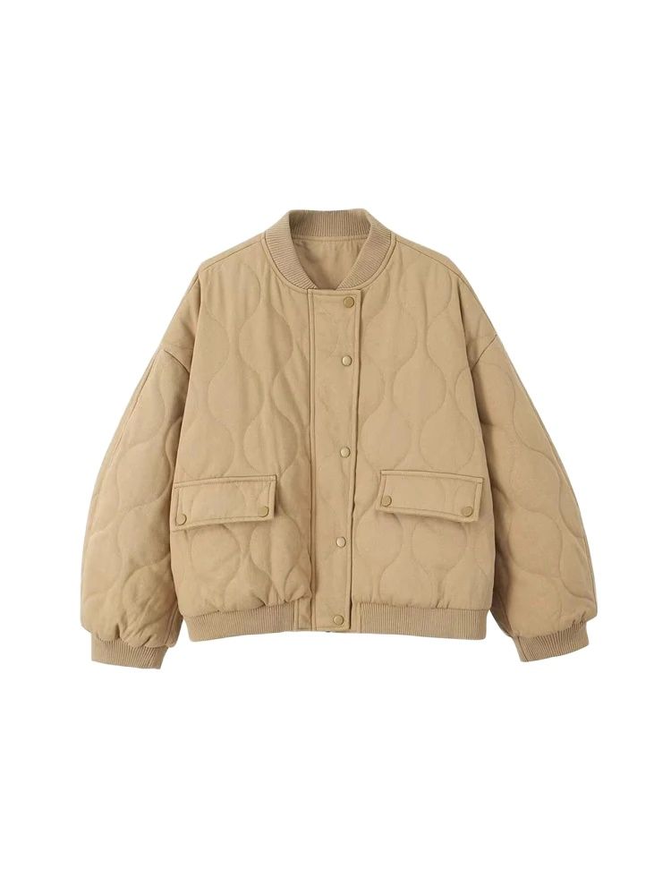 여성 패션 오버사이즈 두꺼운 따뜻한 퀼팅 봄버 재킷 빈 - Women'S Fashion Quilted Jacket 리뷰 및 가격