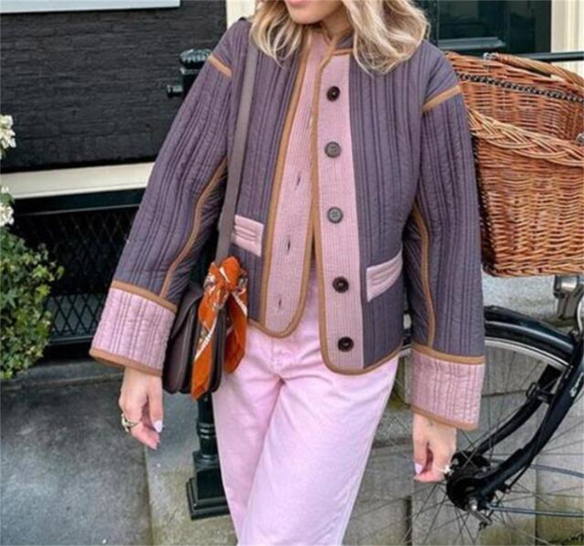 여성을위한 가을 겨울 퀼트 코트 느슨한 긴 소매 싱글  - Women'S Fashion Quilted Jacket 리뷰 및 가격