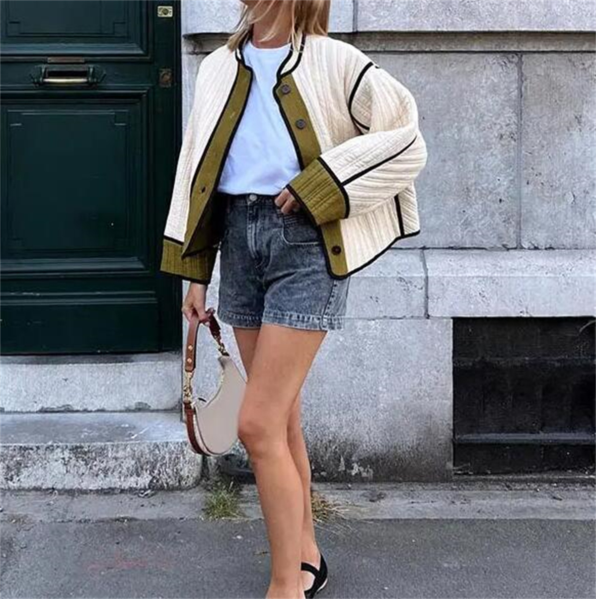 여성을위한 가을 겨울 퀼트 코트 느슨한 긴 소매 싱글  - Women'S Fashion Quilted Jacket 리뷰 및 가격