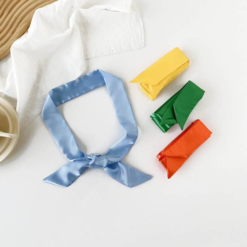 4x100cm 새틴 실크 좁은 스카프 Neckerchi - Women Fashion Necktie 리뷰 및 가격