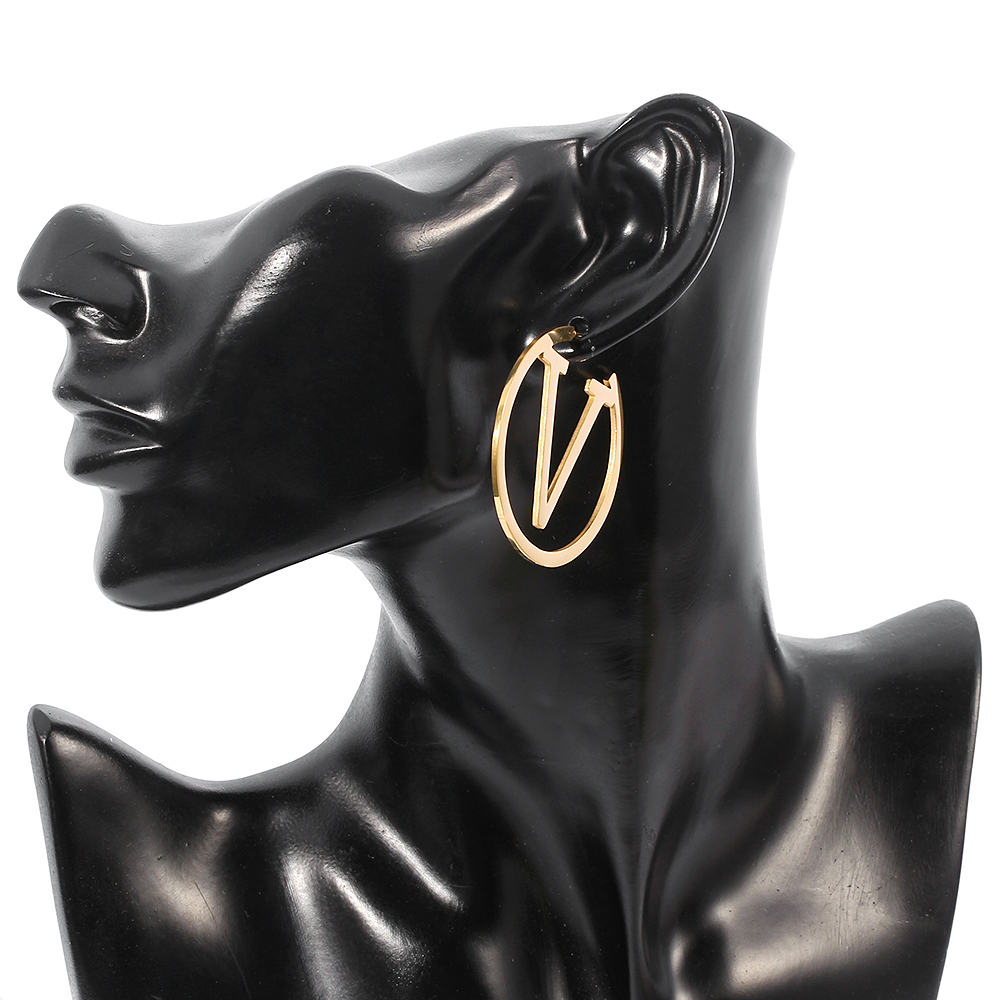 패션 미니멀리스트 속이 빈 V자 메탈 스터드 귀걸이 여 - Women'S Fashion Earrings 리뷰 및 가격